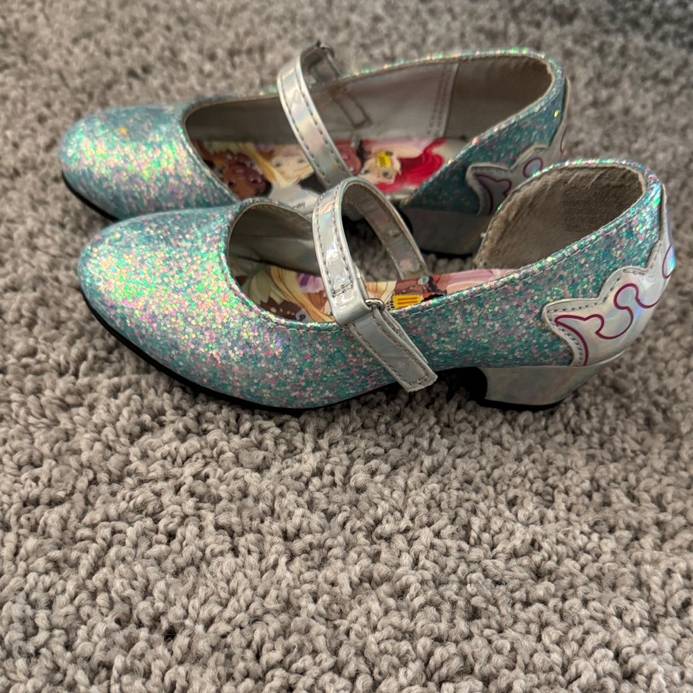 Disney Glittery Blue Dress Shoes for Kids